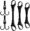 3pcs Stroller Connector with 2pcs Hook, Adjustable Length for Toddlers, Black