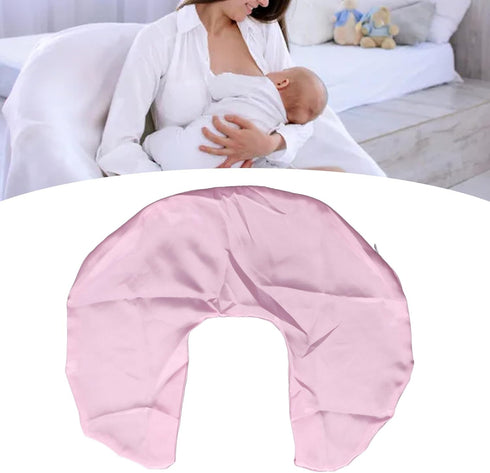 Nurnesy Soft Satin Pillowcase Washable Breathable Protect for Baby Hair and Skin, Nursing Pillow Cover for Feeding
