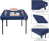 Card Table Cover, Mahjong Table Cover - Machine Washable Felt Game Tablecloth for Poker, Mahjong, Bridge (Blue)