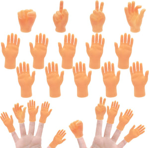 14 Pcs Tiny Finger Hands | Premium Rubber Mini Tiny Finger Puppets for Puppet Show, Gag Performance, Party Favors