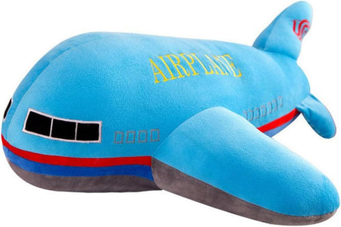 15.7" Blue Airplane Plush Stuffed Aircraft Pillow Model Toy, Gifts for Boys Kids