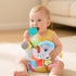 JiffyJolt 0-12 30 Baby Toys Months Elephant with Detachable Touch-Sensitive Sound Box, Sounds, Removable Bib, Teether