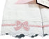 Set 2 Cotton & Lace Baby Girl Burp Cloth of ( Heirloom Collection ) Pink Bows + Option to Personalize with Name