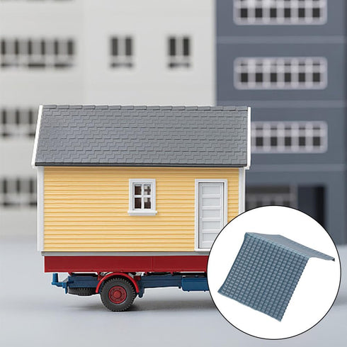 12 Sheets 30*20CM Grey Miniature Roof Shingles - 6 Styles Model Tiles for DIY Building Model Roof Tiles