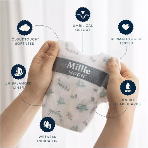 Generic 96ct (Pack 1) Millie Moon Luxury Diapers - N