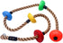6.5ft 5 Set Rainbow Craft Colorful Climbing Rope - with Knotted Foot - Kids Ninja Rope for Ninja Warrior Slackline
