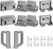 GRENFU Retractable Baby Gate Replacement Parts Kit Grey Pet Gate Full Set Wall Mounting Hardware with Brackets Anchors and Screws