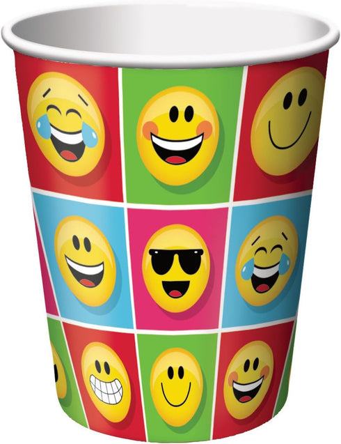Creative Converting 322174 Show Your Emojions Paper Cups - 9 oz