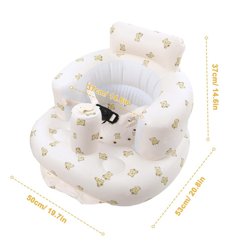 3 EKEPE Inflatable Baby Seat with Harness for Babies Months & Up, Baby Floor Chair for Sitting Up, Baby Seats