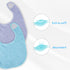 Vicloon Baby Bibs, 8Pcs Terry Bib Set, Waterproof Protection for Girls & Boys, Adjustable Hook-&-Loop Closure