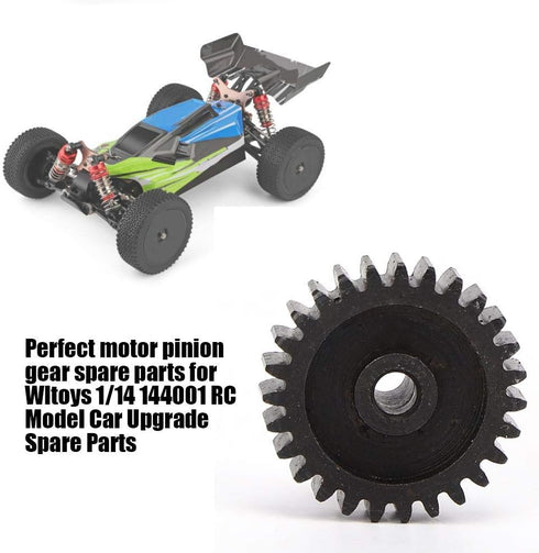 T best Motor Pinion Gear, 27T 1:14 Scale Remote Control Crawler Car Upgrade Parts for Wltoys 1/14 144001 (Black)