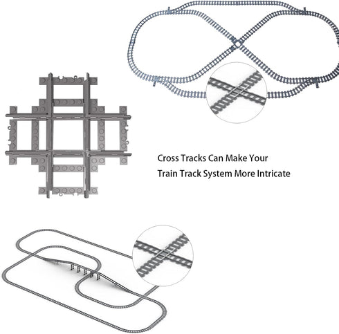enttgo City Train Track Building Block Accessories, Train Track Accessories and Railway Track Expansion are Compatible