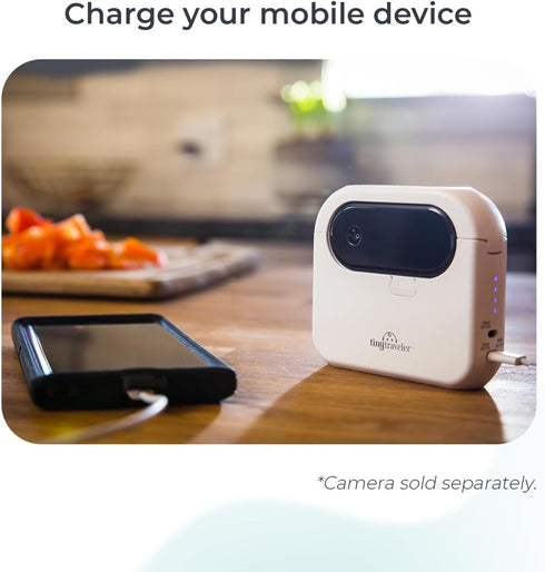 Tiny Traveler 8 Portable Power Bank Add-On Hours Rechargeable Battery for Baby Car Monitor, Easily Attach to Camera