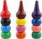 Wobe Finger Crayons for Toddlers, Palm-Grip 12 Colors Paint Crayons Sticks Stackable Toys