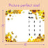 Baby Monthly Milestone Blanket, Sunflower Bee Honeycomb Design, 1 to 12 Months Unisex with 4 Frames