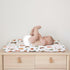 Camping Woodland Animals Changing Pad Cover, 32"x16" Cute Bear Raccoon Squirrel for Boys Girls