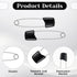 HJZHII 50Pcs 5.5CM Safety Pins for Diaper, Black Plastic Head Cloth Diaper Nappy Pins with Locking Closures Stainless