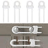 Sliding Cabinet Locks, U-Shaped Adjustable Child Safety Locks for Drawers, Closets, Refrigerators, 4PCS