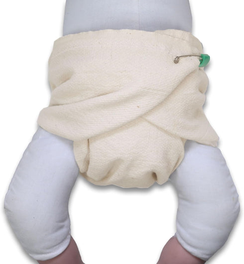 OsoCozy (Dozen) 27 30.5 100% Dozen. - Organic Flat Cloth Diapers - x - One-Layer Nappies Made of Soft, Durable Birdseye