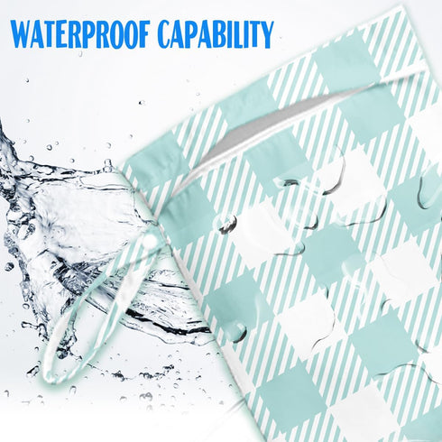 HDHBP 4 Pcs Checkerboard Wet Bag for Baby Swimsuit Dirty Clothes Diaper Yoga Gym, Wet Dry Bag, Beach Vacation Essential