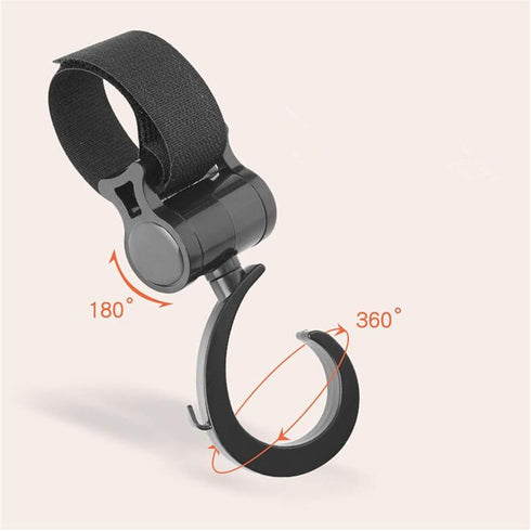 Stroller Hooks, Pack of 2, Black, for Hanging Diaper Bags, Baby Stuff Organizer, Groceries, Purse
