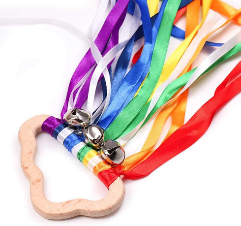 DILIMI Rainbow Hand Kite Set of 2, Baby Sensory Toys, Montessori Learning Toy, Cloud Rainbow Hand Kite