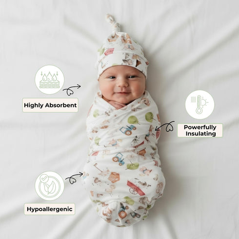 Set 95% 0-3 Swaddles for Newborns Baby Blanket Ultra-Soft Bamboo Viscose Baby Swaddle for Months | Newborn Essentials