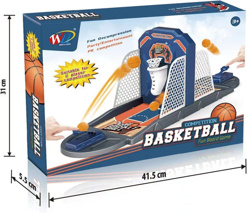 Basketball Shooting Game Toy, Desktop Table Basketball Games Set with Court, Move Basket, Light and Score Toy