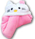 Hooded Toddler Blanket | Plush Soft Animal Baby Hoodie Blankie 36x27 + Hood, Light Pink