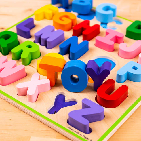 Bigjigs Toys Chunky Alphabet Puzzle, Educational Jigsaw