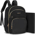 KABAQOO Baby Diaper Bag Backpack, Waterproof Diaper Backpack for Mom & Dad
