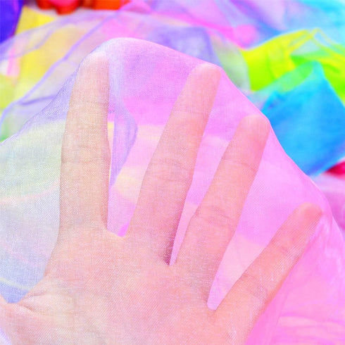 Tayfremn 28pcs 24 24 Inches,14 Dance Scarves Square Juggling Silk Play Movement Scarves Magic Tricks Performance Props