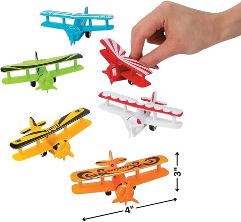 12 Pull Back Planes - Toys - Pieces