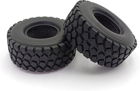 4pcs Micro Rubber Crawler Tires 1.0" for SCX24 Gladiator Bronco C10 JLU Deadbolt B17 Axial 1/24 RC Crawler