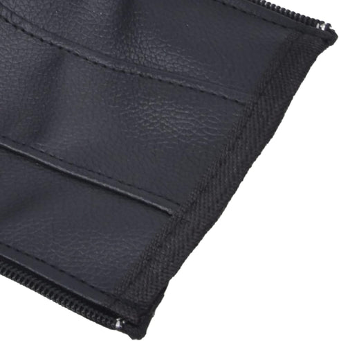 Fdit PU Baby Stroller Handle Cover, Removable Zipper Protector Sleeve for Armrest, Black