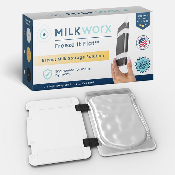 Freeze It Flat Breastmilk Freezer Storage System - Space-Saving Organizer for Breast