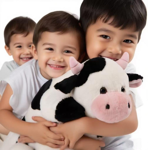 Crillop 25.6 inches, 5 lbs, Weighted Plush Cow Stuffed Animal, Soft Plushie for Kids and Adults (Cow Large)