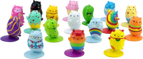 Cats vs Pickles Mini Figure 3-Pack - Collectible Animal Figurines for Kids & Adults, The Great Catsby, Goldie Fish,