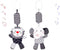 SHXERO 2Pcs Hanging Rattle Toys for Babies, Hanging Baby Toy, Car Seats Stroller
