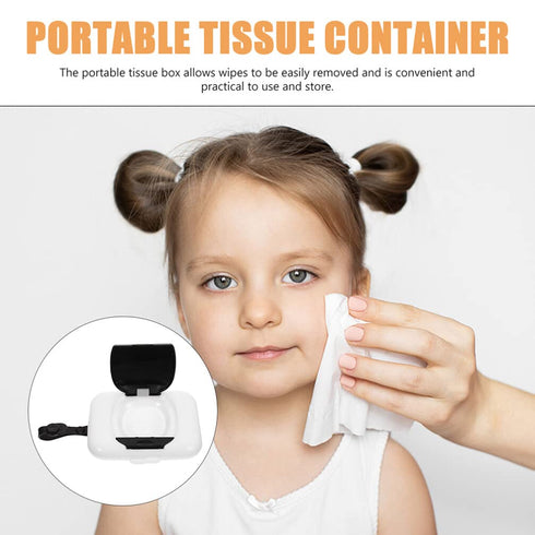 2 Pack 6.29X4.33X1.18In COHEALI Portable Baby Wipes Dispenser Reusable Travel Wipe Case with Durable Hanging Strap