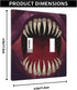Big Monster Teeth Double Toggle Switch Covers, 2-Gang Wall Plate, Funny Novelty Light Switch Covers