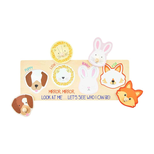 Mud Pie Children's Puzzle, Peek-A-Boo Mirror Toy