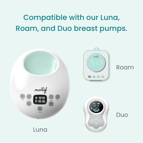 5 (5 oz) Motif Medical Breast Milk Collector Cups for Luna, Duo, & Roam Breast Pump - Hands-Free & Portable Collection
