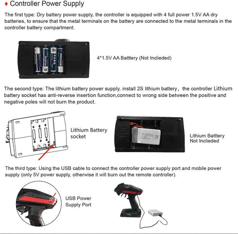 X4 RC Transmitter and Receiver X6F, 4 Channel Radio Remote Controller for RC Cars, Boats, Tanks