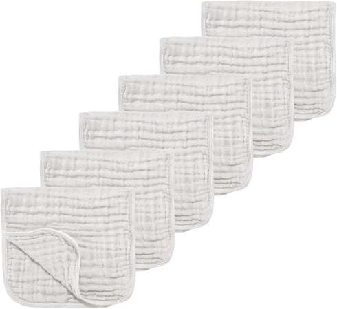 TDHD Muslin Solid Burp Cloths 100% Cotton Large 18''x10'' Extra Soft and Absorbent