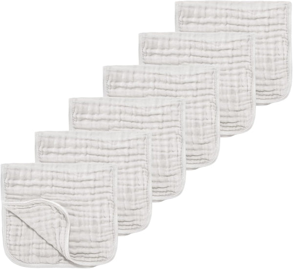 TDHD Muslin Solid Burp Cloths 100% Cotton Large 18''x10'' Extra Soft and Absorbent