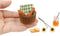 Miniature Food Dollhouse Accessories Garden Decor 1:12 Scale Bread Honey Picnic Basket