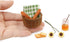 Miniature Food Dollhouse Accessories Garden Decor 1:12 Scale Bread Honey Picnic Basket