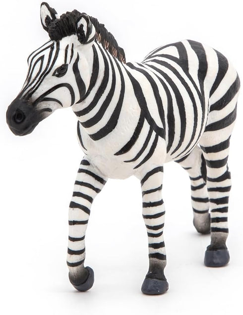 Papo Hand-Painted Male Zebra Figurine - Wild Animal Kingdom Collectible for Children, Suitable for Ages 3+