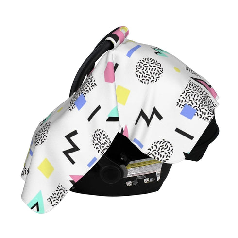 Hcpwzrf 80s 90s Retro Vintage Fashion Baby Car Seat Cover & Nursing Cover - Breathable Stretch Multi-Use Cover